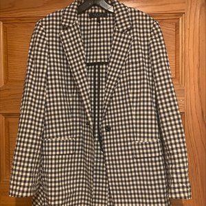 Rag & Bone Ames Gingham Blazer  - Size 4